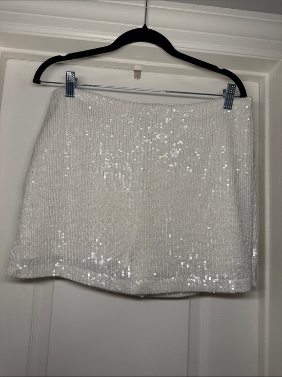 Express Pants - Express White Sequin Skort